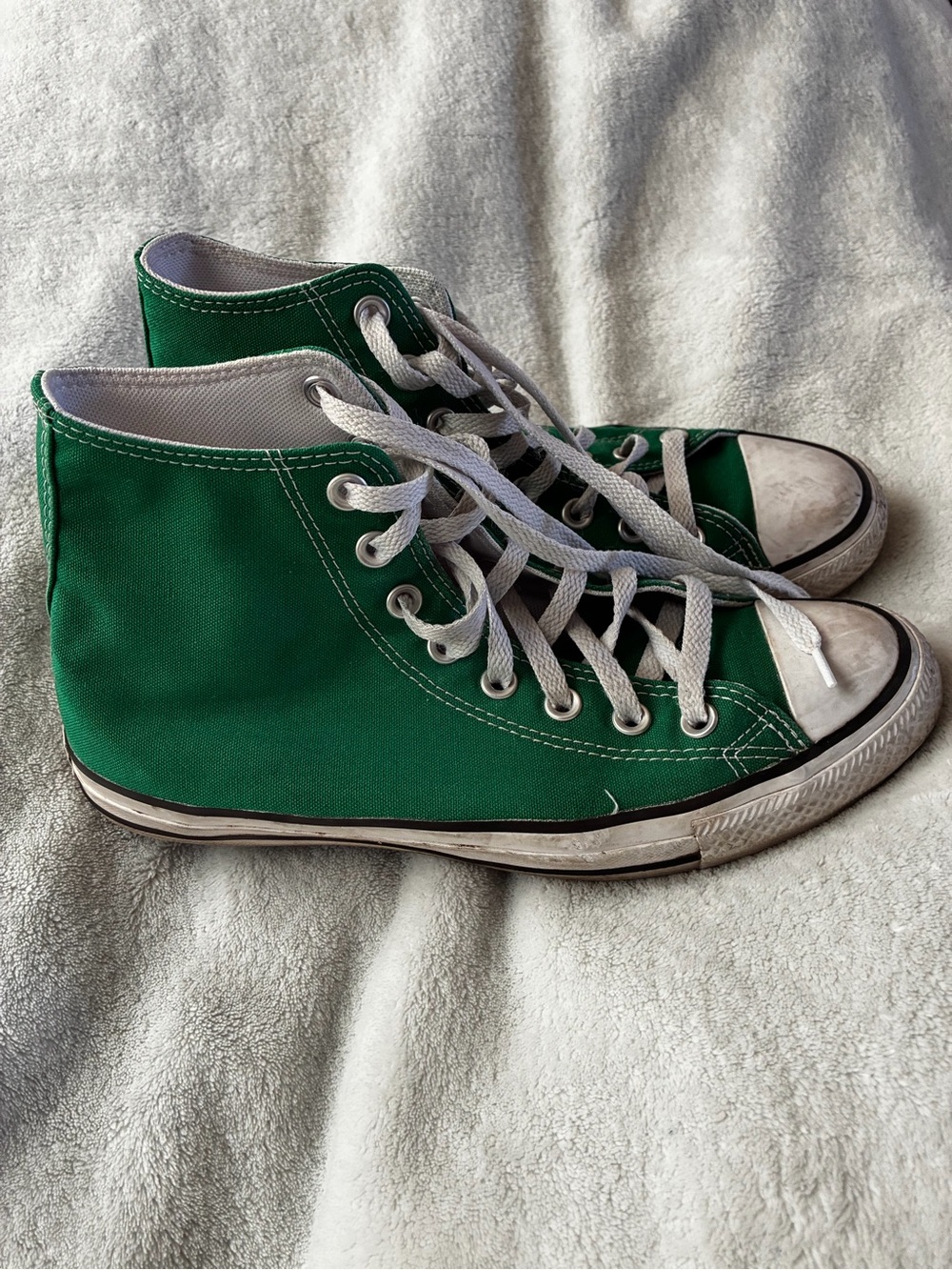green converse all star high top sneakers